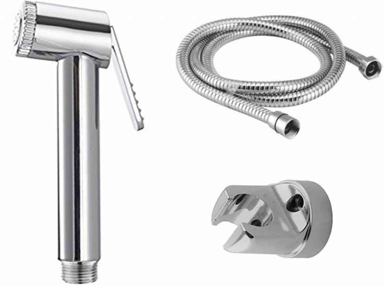 Euroline Health Faucet Allied with C.P Hook and 1m C.P Shower Tube