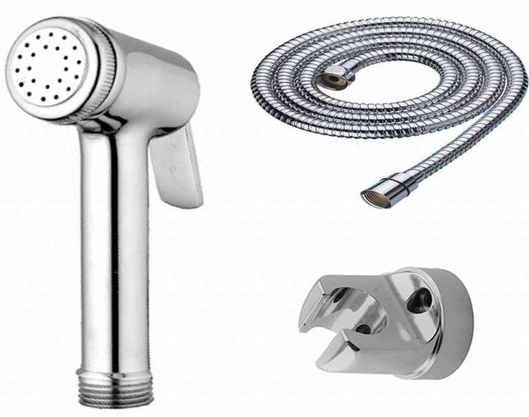 Bluflow Health Faucet Economy with C.P Hook and 1.5m C.P Shower Tube