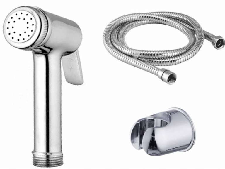 Bluflow Health Faucet Economy with C.P Hook and 1m C.P Shower Tube