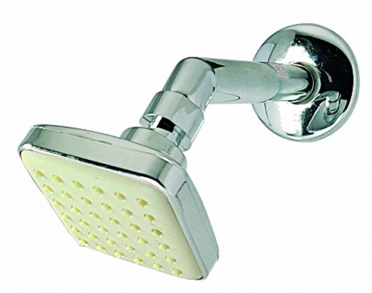 Overhead Shower 3x3 Stella with 7" Inch Round Shower Arm and C.P Flange