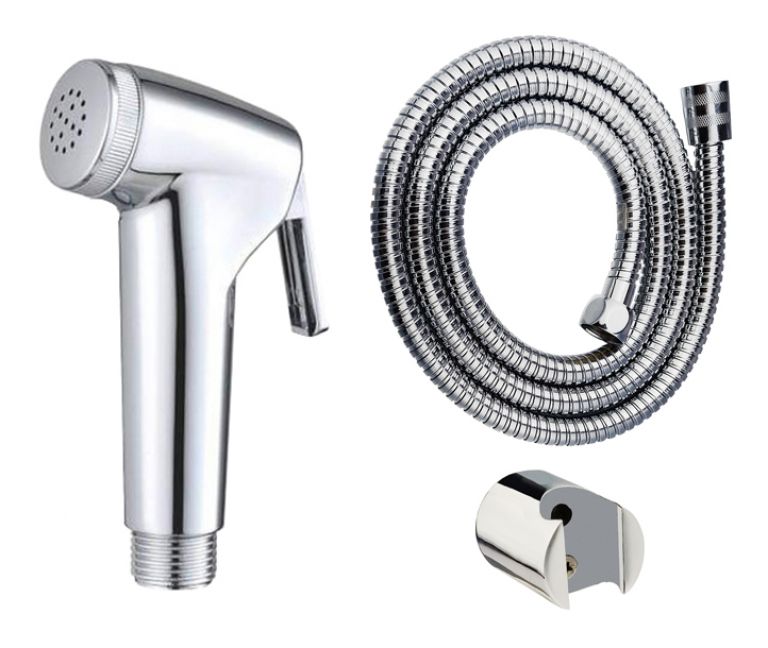 Bluflow Health Faucet Set Continental with 1.5m Shower Tube and Brass Hook
