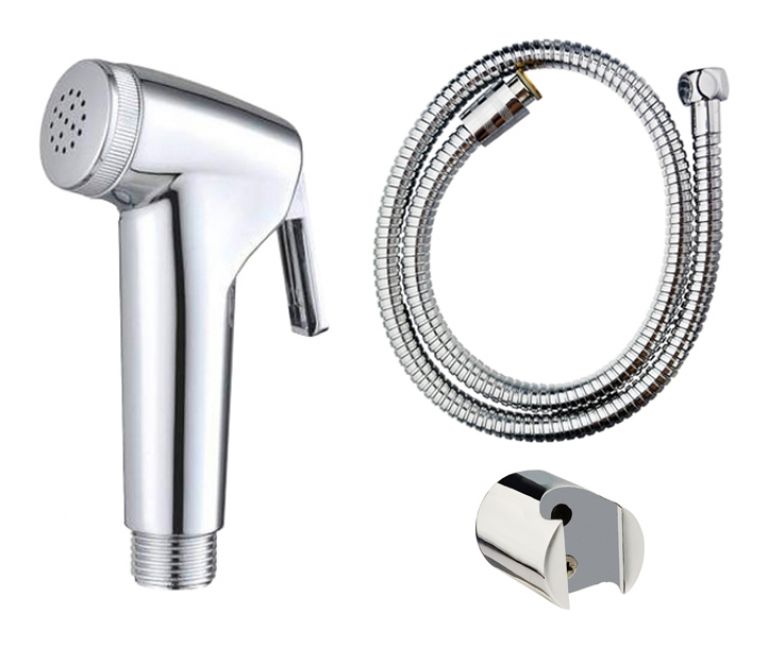 Bluflow Health Faucet Set Continental with 1m Shower Tube and Brass Hook
